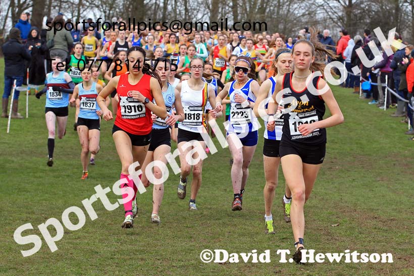 Womens Under-17s 2023 UK CAU Inter Counties Cross Country Champs, Prestwold Hall, Loughborough. Photo: David T. Hewitson/Sports for All Pics